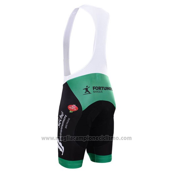2015 Abbigliamento Ciclismo Seche Nero e Verde Manica Corta e Salopette